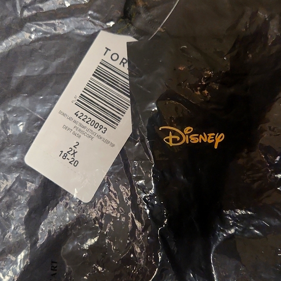 ❤️NWT VINTAGE TORRII DISNEY LADY AND THE TRAMP LETTUCE EDGE TEE - PLUS SIZE - Picture 7 of 15